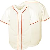 Blank Baseball Button Down Jersey Plain Short Sleeve Hipster Hip Hop T Shirts Jersey