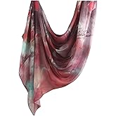 Faticinfa Women Hijab Watercolour Floral Printed Breathable Light Weight Soft Rayon Viscose Woven Muslim Shawl Hijab Scarf