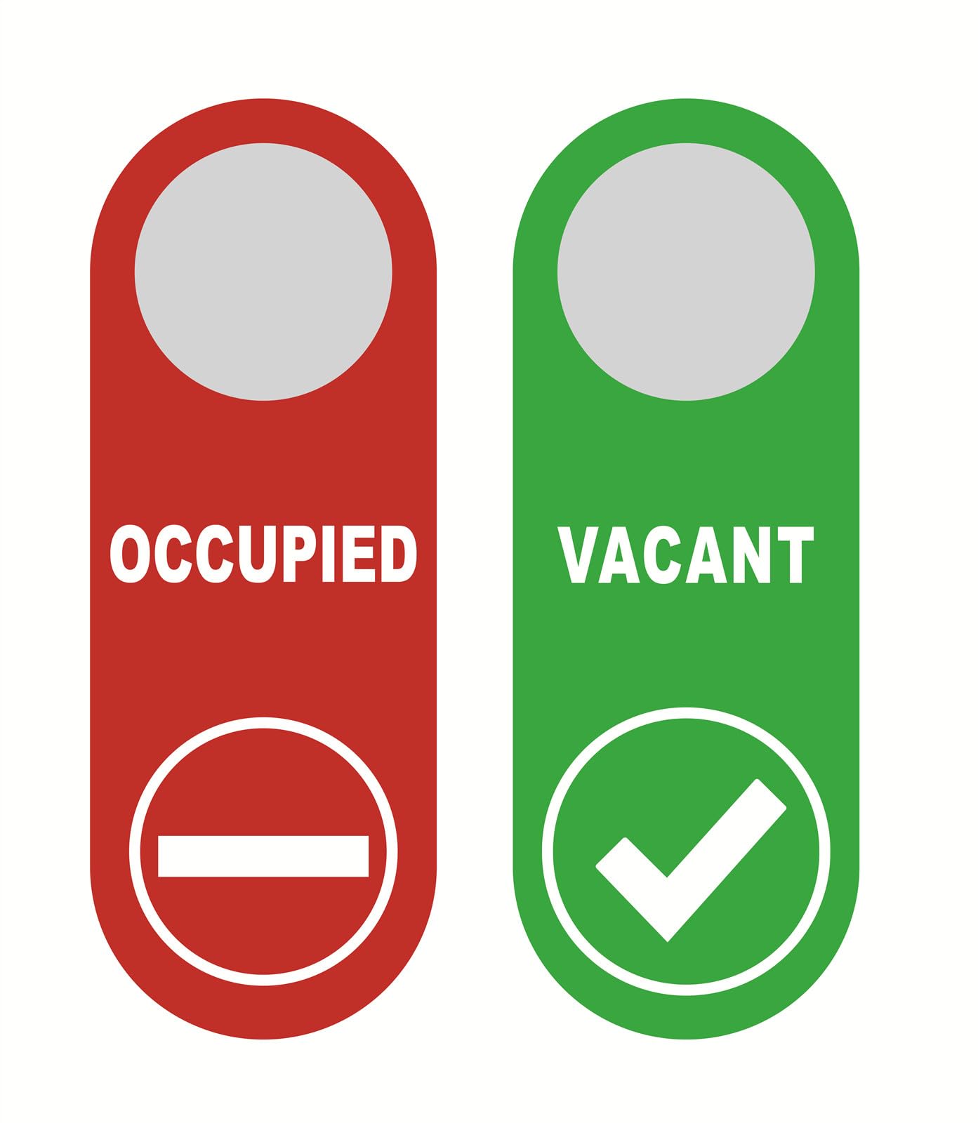 Photo 1 of Vacant Occupied Hanger Sign,2pcs 3.5x9.5inch Vacant Occupied Door Sign for Office Bathtoom Door