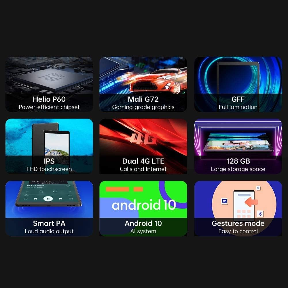 ALLDOCUBE iPlay30 Android 10.0 Tablet (10.5" 1920 * 1200 Display, Dual 4G LTE, 4GB RAM, 128GB ROM, MTK Helio P60 CPU,Bluetooth,Camera) - Image 4