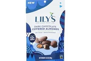 Lily's Stevia Sweetened 55% Cacao Dark Chocolate Covered Almonds, 3.5 oz