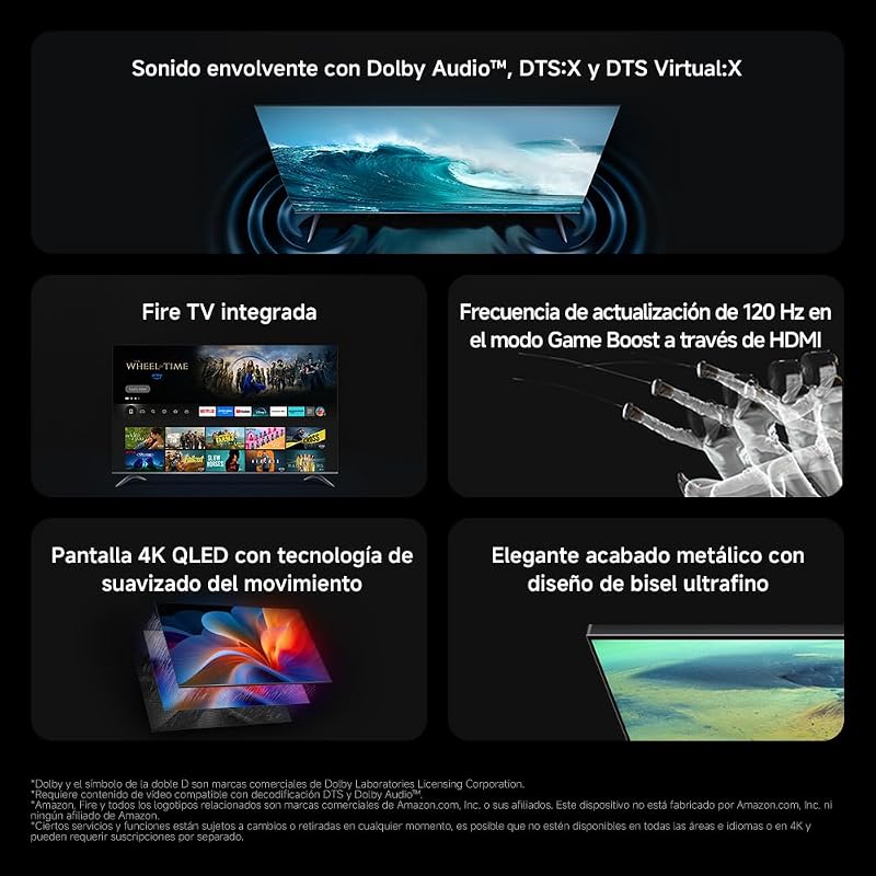 TV F Pro 65 Pulgadas (165 cm), 4K UHD QLED Smart Fire TV, L65MB-FPEU