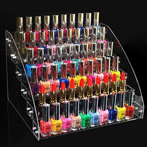 Mordoa Acrylic Detachable 6 Tier Organizer Lipstick Display Stand Holder Nail Polish Rack Makeup Cosmetic Organizer Shelf A14