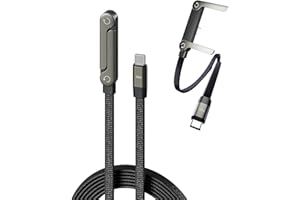 Sideways Phone Charger, 2-in-1 Invisible Holder Charger Cable, 240w Fast Charging Cord with Built-in Phone Stand for Smartpho