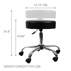 Alera ALEUS4716 19.69 in. to 24.80 in. Seat Height