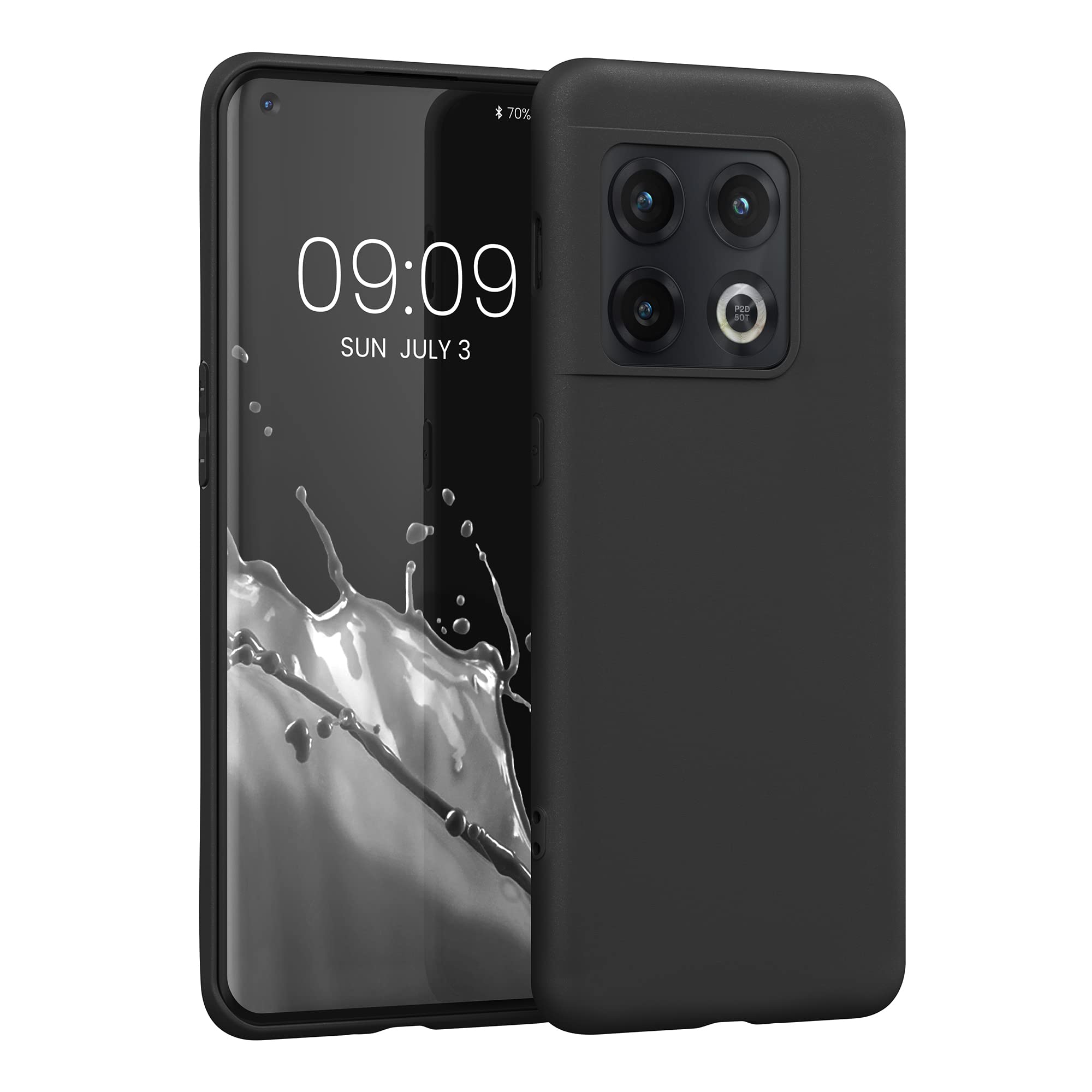 kwmobile Case for OnePlus 10 Pro 5G Case - Soft Cover - Shockproof TPU Material - Wireless Charging - Black Matte