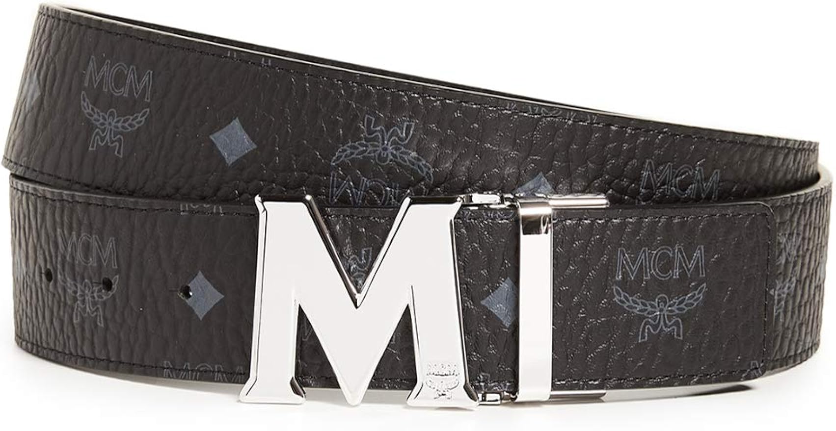 mcm belt silver buckle