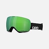Giro Article Ski Goggles - Snowboard Goggles for Men - Black Wordmark Strap with Vivid Emerald/Vivid Infrared Lenses
