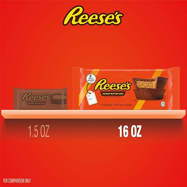 REESE’S MILK CHOCOLATE PEANUT BUTTER CUP BAR, 16 OZ., 1 LB