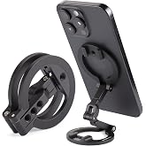 Dual‑Sided Magnetic Phone Holder for iPhone 12‑17, Vlog &amp; Live Broadcast | CNC Aluminum, Built‑in Cold Shoe &amp; 1/4"‑20 Thread, 360&deg; Rotatable, for Tripod, Desk &amp; Metal Surfaces