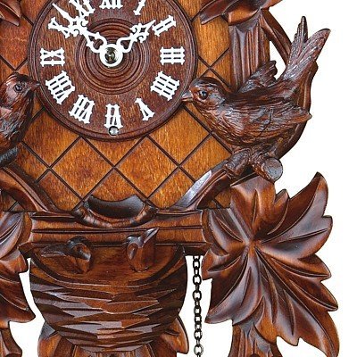 Trenkle Quartz Cuckoo Clock 6 Leaves, 3 Birds, nest TU 362 Q
