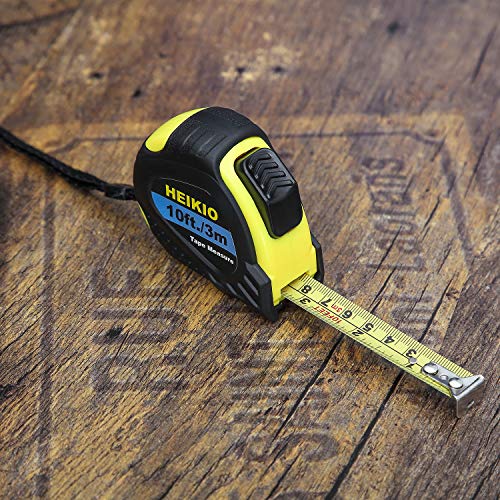 HEIKIO 4Pack Tape Measure, 10 Feet (3 Meters) Metric and Inches Scale