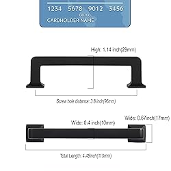9BUILD 3.75 Inch 10 Pack Matte Black Cabinet Pulls