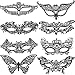 18 Pieces Mardi Gras Black Lace Mask Women Eyemask Masquerade Venetian Lace Mask