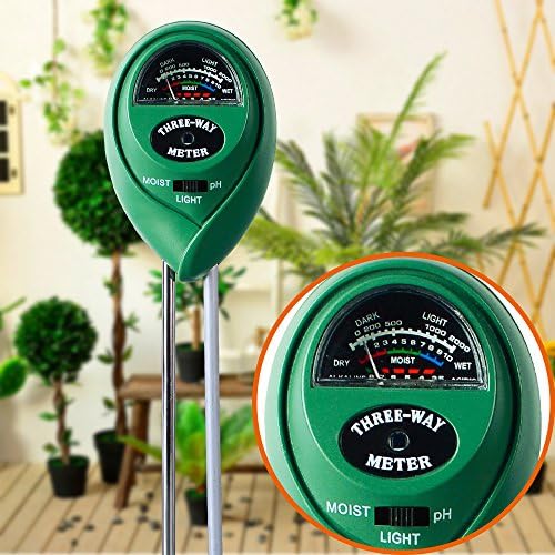 Soil pH Meter, 3-in-1 Soil Test Kit For Moisture, Light &amp; pH, A Must Have For Home And Garden, Lawn, Farm, Plants, Herbs &amp; Gardening Tools, Indoor/Outdoors Plant Care Soil Tester (No Battery Needed)