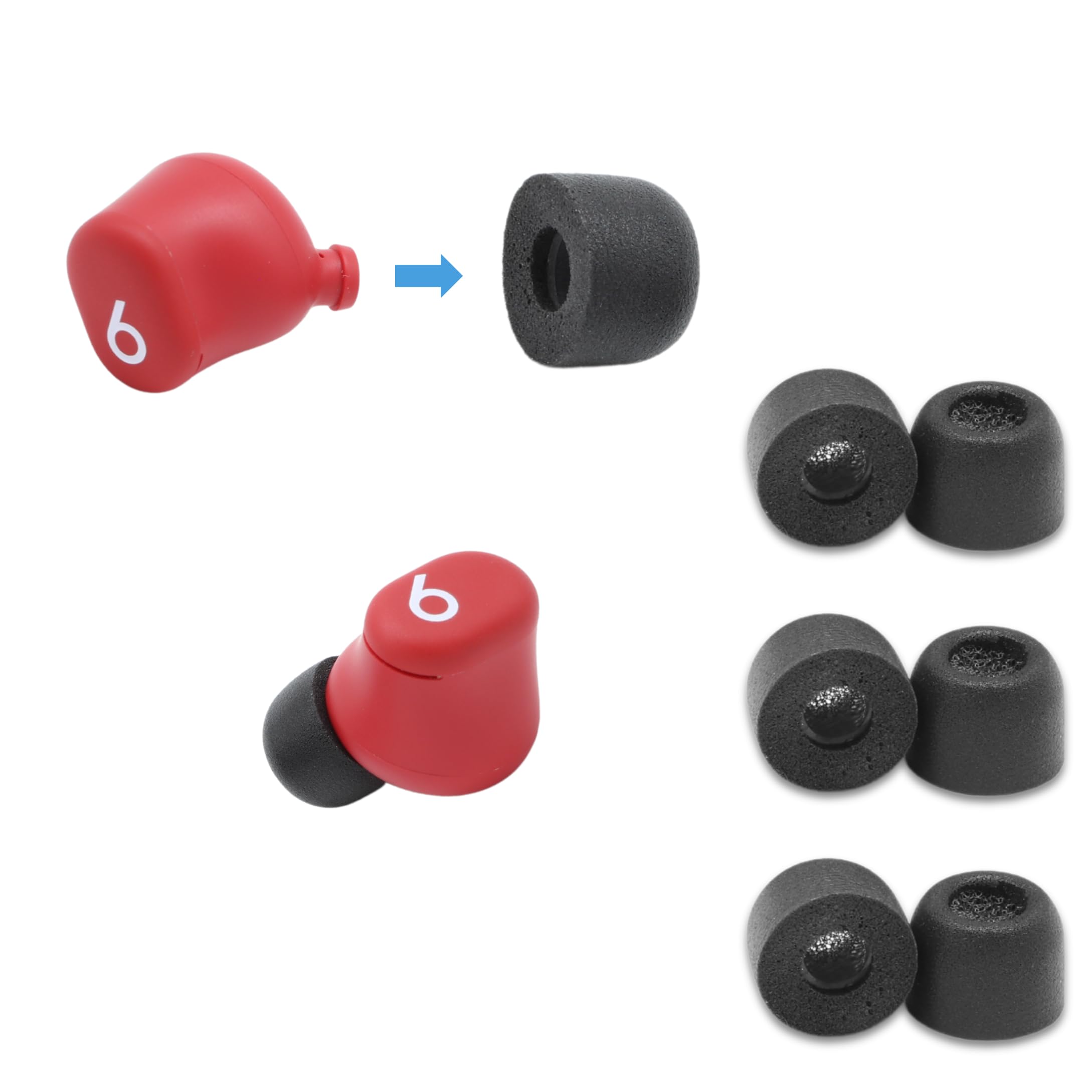 COMPLY TrueGrip Pro Earbud Tips | Premium Memory Foam Replacement Tips (Large)