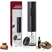 Electric Wine Bottle Opener Cordless Battery Operated Automatic Corkscrew with Foil Cutter for Wine Lovers Gift