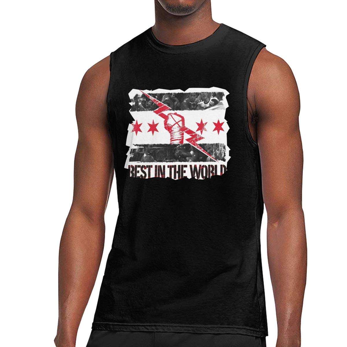 Nanakang Cm Punk Best In The World Round Neck Summer Sport Tank Tops Sleeveless T-shirts N