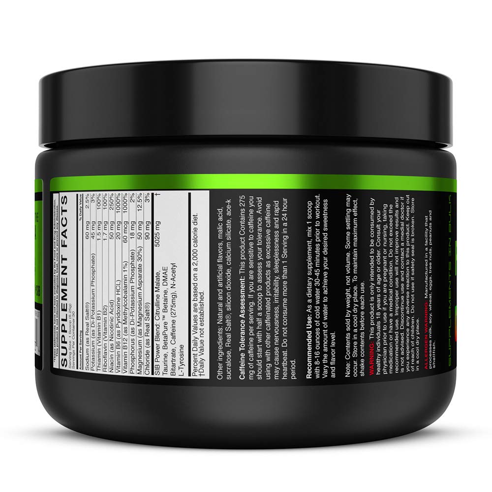 SIB Pre Workout Powder for Men, Nitric Oxide Pre Workout SIB Pre Workout Powder for Men, Nitric Oxide Pre Workout