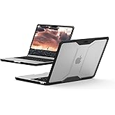 URBAN ARMOR GEAR UAG Designed for MacBook Air 13" Case 2022-2025 M2/M3/M4 (A3240 A3113 A2681) - Translucent Rugged Lightweight Slim Tactile Grip Laptop Protective Cover, Plyo Ice/Black