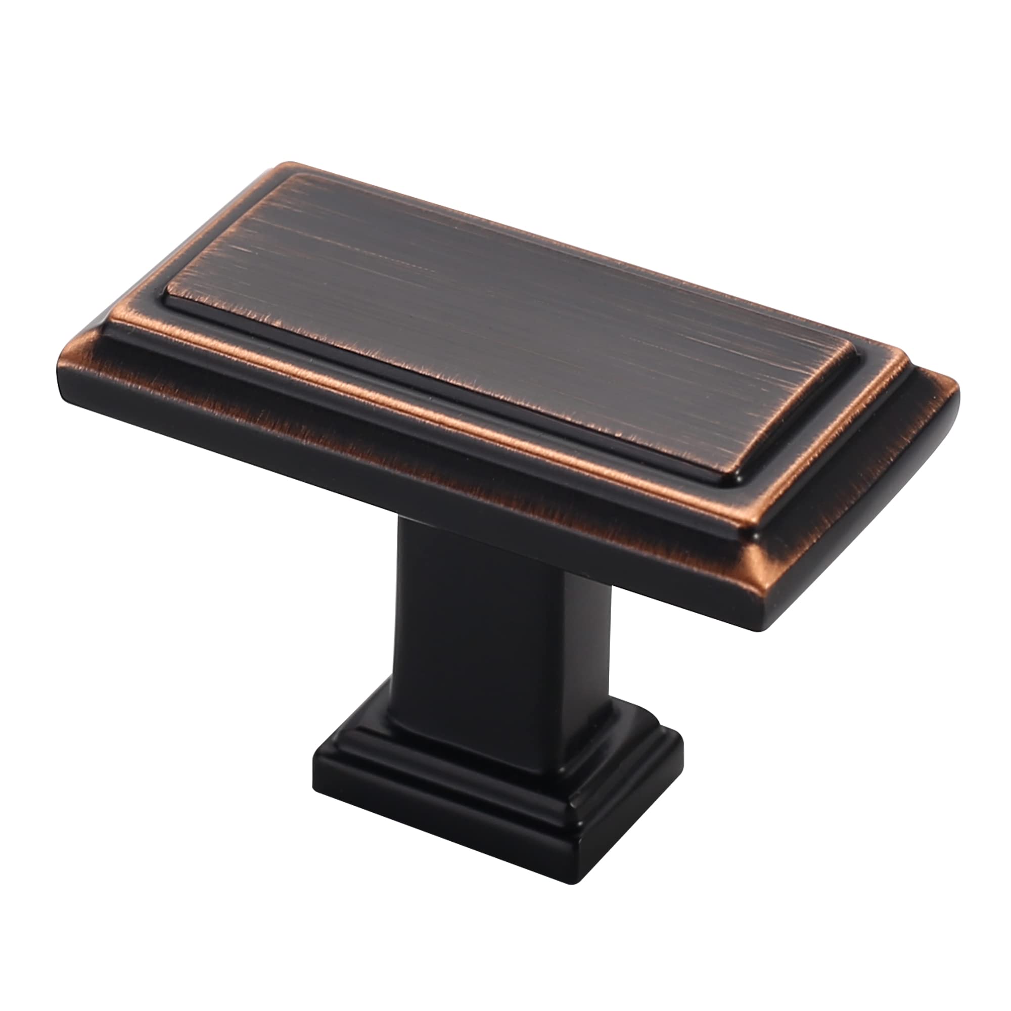 Photo 1 of Alzassbg 15 Pack Oil Rubbed Bronze Cabinet Knobs, 1.3 Inch(32mm) Kitchen Cabinet Hardware Rectangle Knob for Cupboard and Drawer AL6072ORB