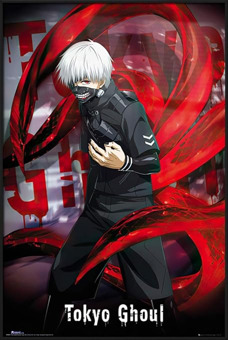 Amazon Com Poster Stop Online Tokyo Ghoul Framed Manga Anime Tv Show Poster Print Ken Kaneki Size 24 X 36 Posters Prints
