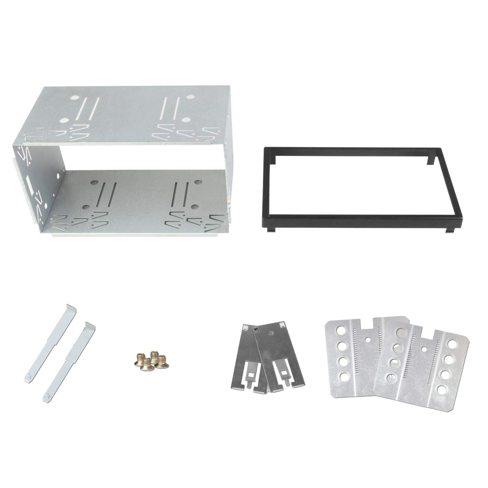 XTRONS Double 2 Din Universal Car Stereo Radio Player Mounting Car Cage Head Unit Cage Fitting Kit (14-003A)