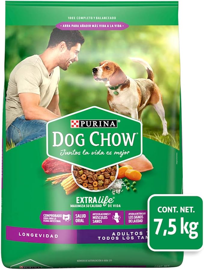 Dog Chow Comida para Perro Longevidad Senior Edad Madura Todos los