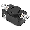 NEMA L6-30R Receptacle 30A 250V Electrical Locking Female Plug 3 Holes Industrial Generator Locking Receptacle Generator Cord