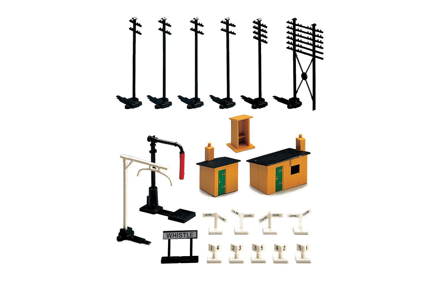 Hornby R574 OO Gauge Trackside Accessories, Model Train Accessories for Adding Scenery, Dioramas, Woodland, Buildings and More to 00 Gauge Model Railway - 1:76 Scale