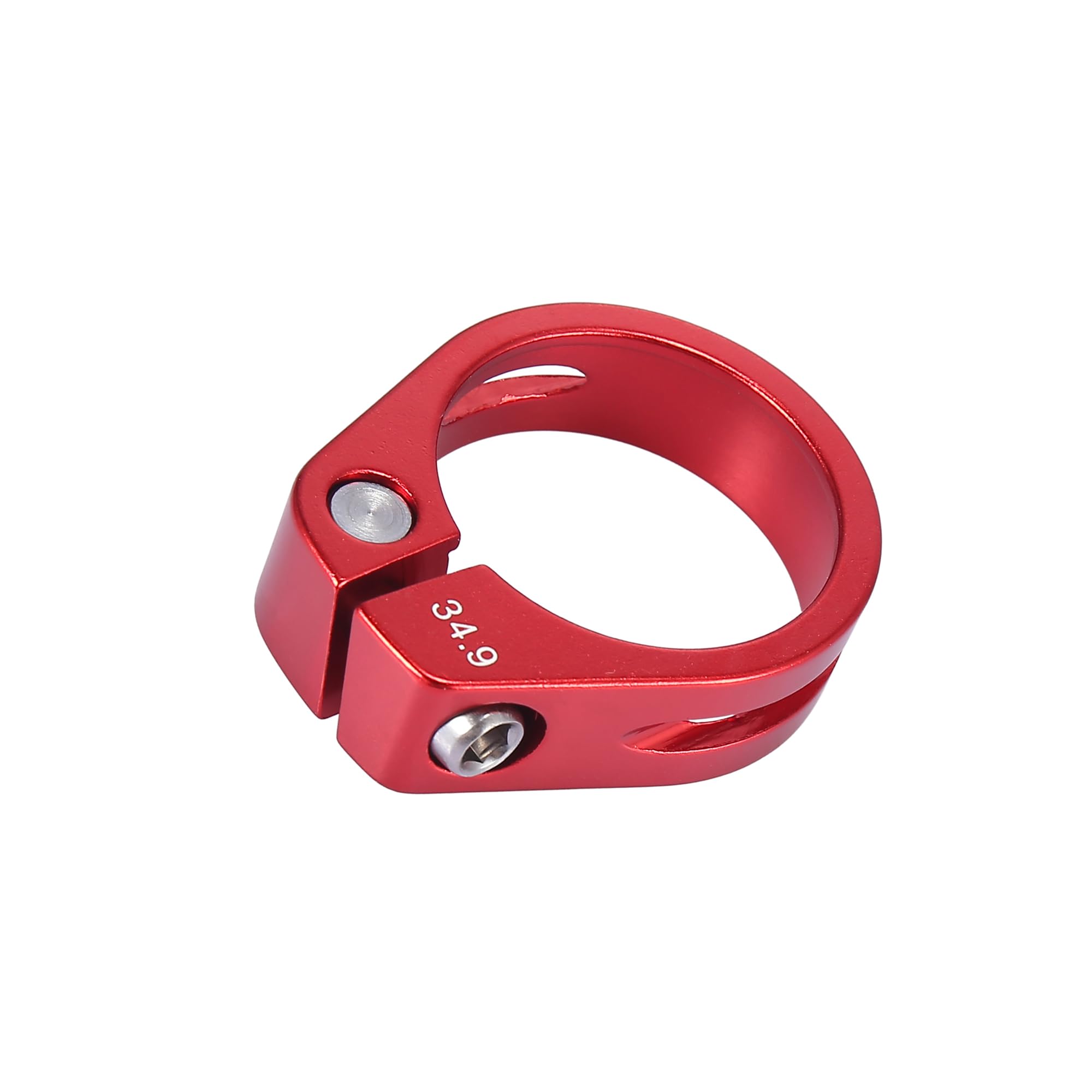 Motoforti Universal Bike Seat Post Clamps, Aluminium Alloy, Red, 1 Pcs