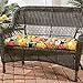 Greendale Home Fashions Indoor/Outdoor Swing/Bench Cushion, 44-Inch, Aloha Black