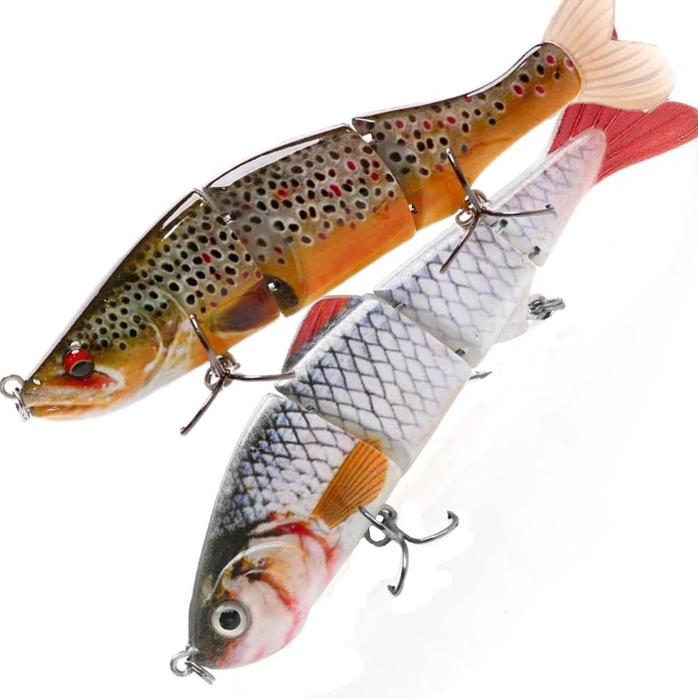 Fishing lure swimbait hard predator pike bigbait swimfish joint (roach)