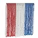 Mardi Gras Beads for 4th of July in Red, Silver, and Blue (32 Inches, 72-Pack)
