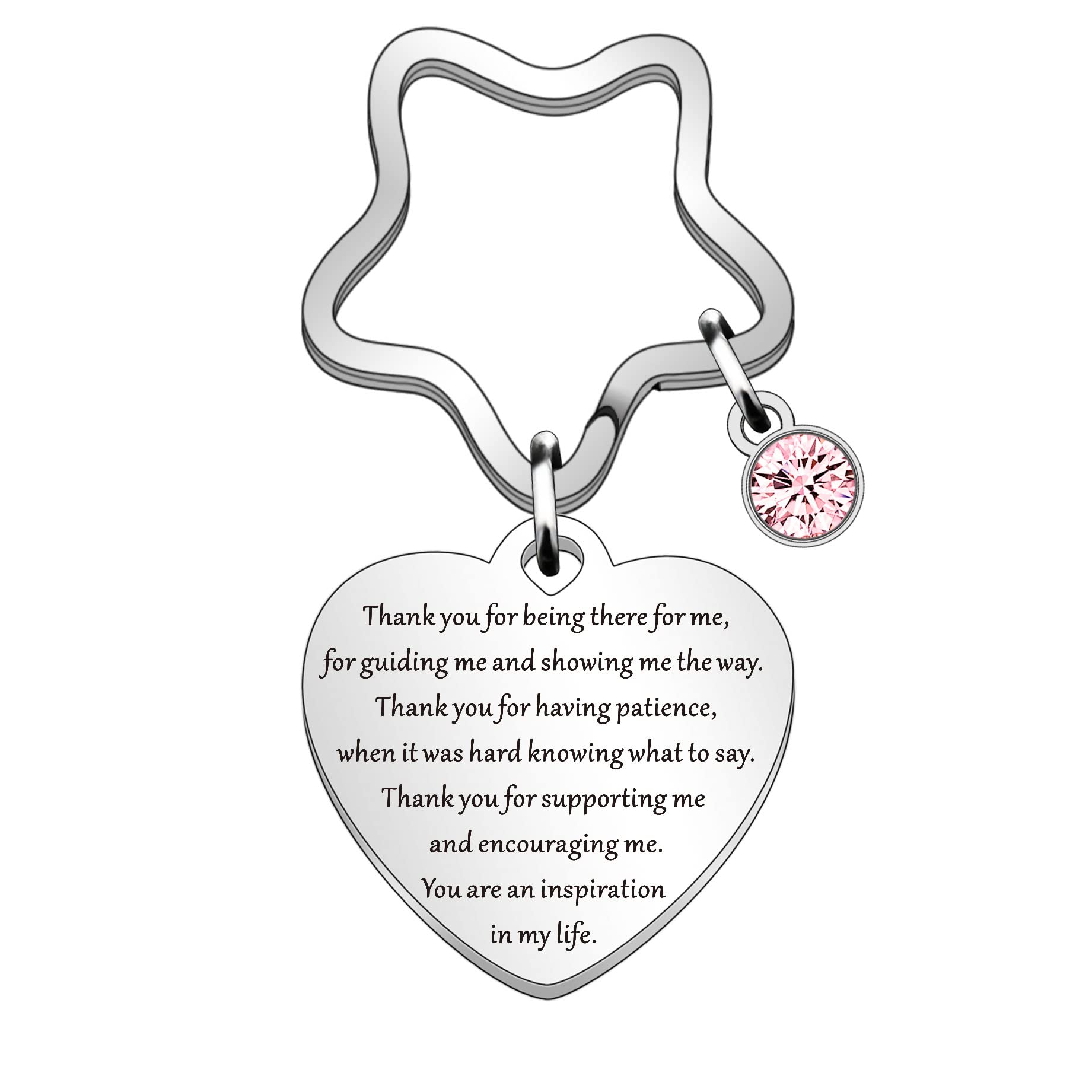 WTOPP Thank you Gifts for Women Thank you for Being There for Me Heart Gifts for Teacher Love Family Friendship Gifts for Best Friends Thank You Gift.