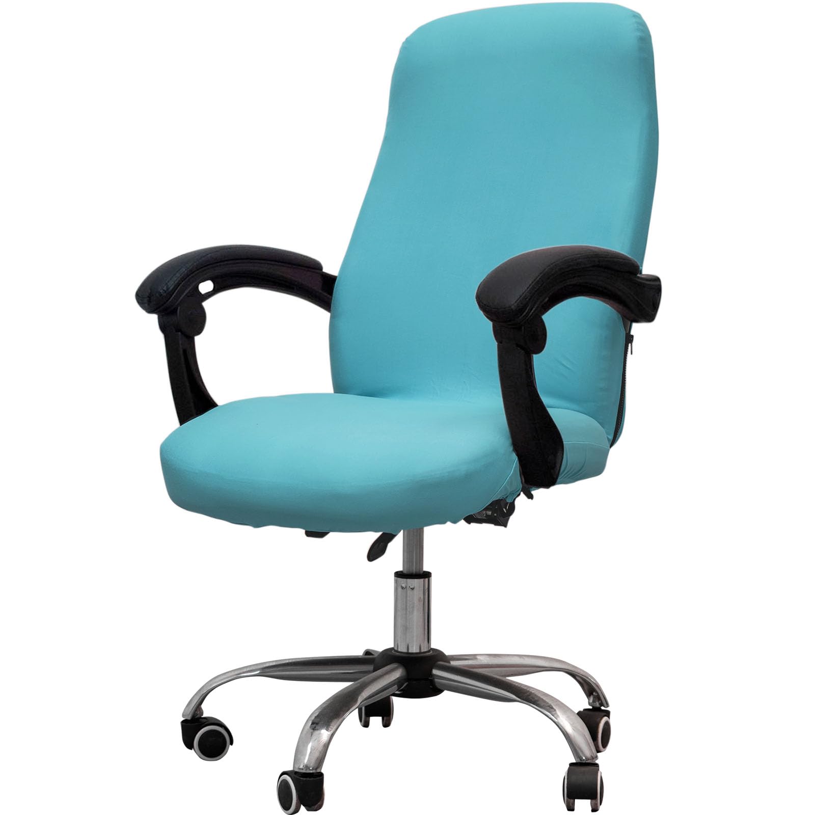 Photo 1 of Melaluxe Office Chair Cover - Universal Stretch Desk Chair Cover, Computer Chair Slipcovers (Size: L) - Azure