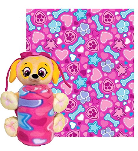 Nickelodeon Jr. Paw Patrol Skye Throw Blanket & Cuddle Plush Pillow Set