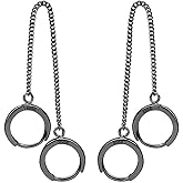 KVANU Unique Corn Chain Hoop Earrings Gold Silver Plated Double Piercing Earrings Dainty Small Huggie Hoop Minimalist Chain Cuff Earrings for Women Men Jewelry Gift