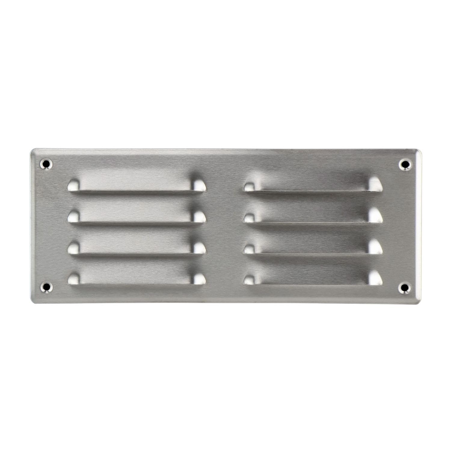 Steinberg14 Stainless steel 260x105mm Metal Air Vent Cover with Insect Mesh - 10x4 inch Ventilation Grille - Rectangular Air Vents for Outdoor and Indoor - Air Vent Register for Walls and Ceilings