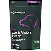 VetriScience Eye &amp; Vision Health Chews for Dogs, Chicken, 60 Count | Astaxanthin &amp; Bilberry Extract, Eye Vitamins &amp; Antioxidants, Prevent Tear Stains, Chicken