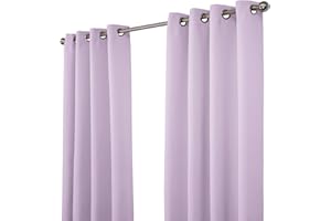 NIM TEXTILE Thermal Insulated Blackout Curtains, 110" Total Width, Room Darkening Window Panel Grommet Top Drapes, 2-Panels S