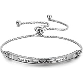 CENWA Christian Gift Religious Bracelet Jewelry 46:5 God is Within Her She Will Not Fall Zircon Bracelet Bible Verse Bracelet Gift