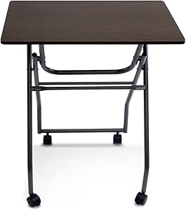 Furinno Easi Folding Multipurpose Tray Table, Dark Brown/Grey