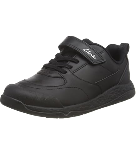 Amazon.com | Clarks Boys' Hopper Run School Uniform Shoes, Black