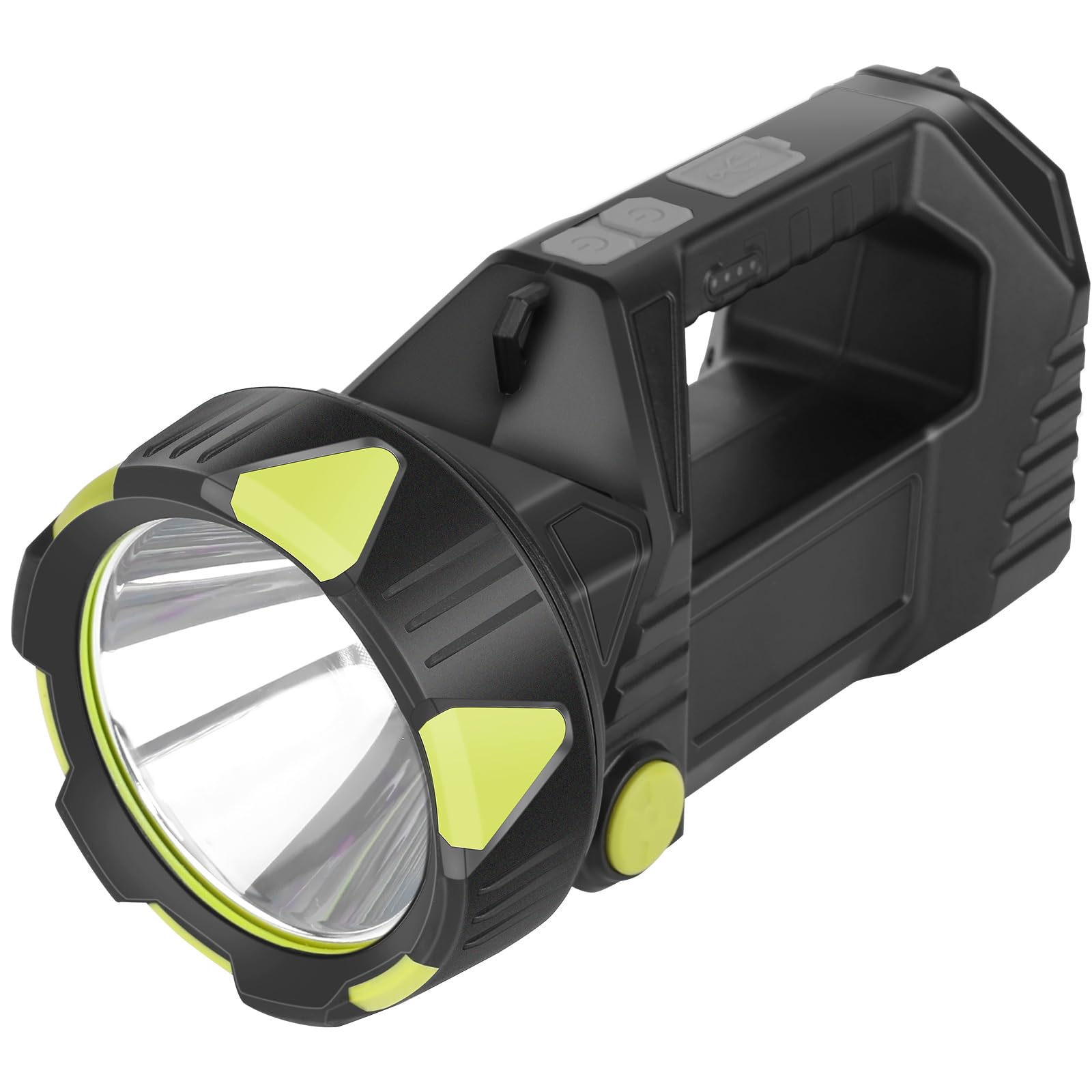 Super Bright LED Torch Rechargeable Flashlight - 8 Modes Searchlight with 4800mAh Battery, Portable Lantern for Outdoor, Emergency, Camping and Work