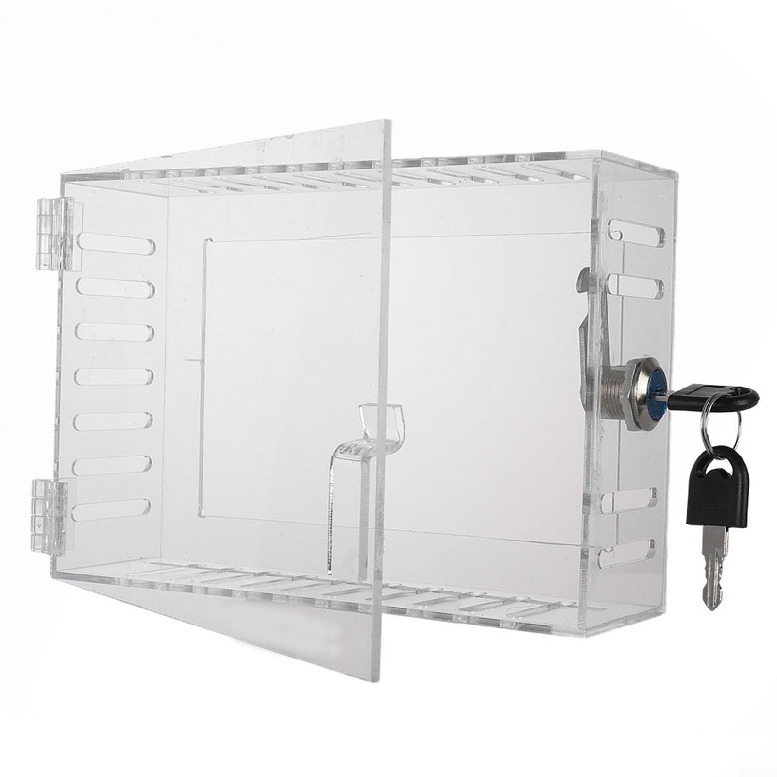 Universal Thermostat Lock Box with Key, Clear Box Guard Large Thermostat Guard