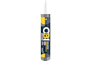BOSTIK OB1 Universal Caulk Sealant & Adhesive White 10.1oz | Professional Grade Premium All-in-One Advanced Hybrid 2-in1 | Water Resistant Internal & External | Shrink Crack UV & Fade Resistant | 1 Cartridge