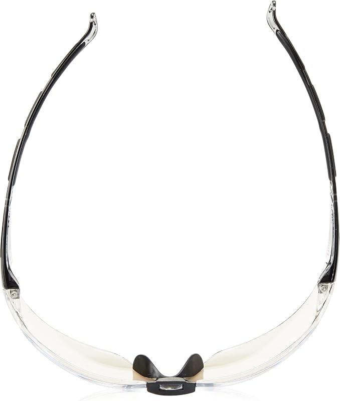1015350 A800 Gafas de seguridad deportivas, lentes plateadas con capa dura plateada/I/O, revestimiento antiarañazos, material de patilla OnePolycarbonato, tamaño (1 pieza)