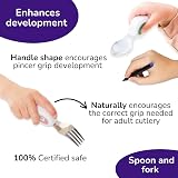 doddl Fork & Spoon Cutlery Set for Children 12m+ Dusky Rose Twin Pack view 6