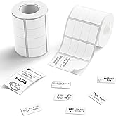 NIIMBOT Labels, 2 Rolls Refill Thermal Label for Label Maker B1/B21/B21Pro/B3S/B31/K3, Waterproof, Oil-Proof and Tear-Proof Sticker Labels, 0.4'' x 0.8''x4 (10x20mmx4) White